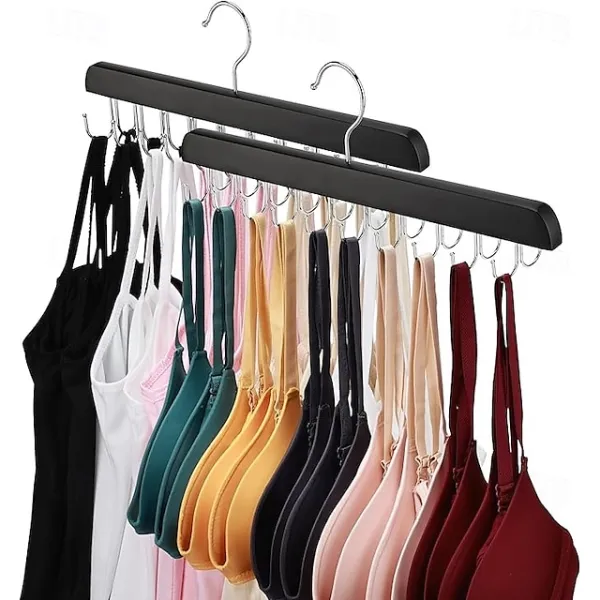 Rotating Wooden Accessory Closet Hanger