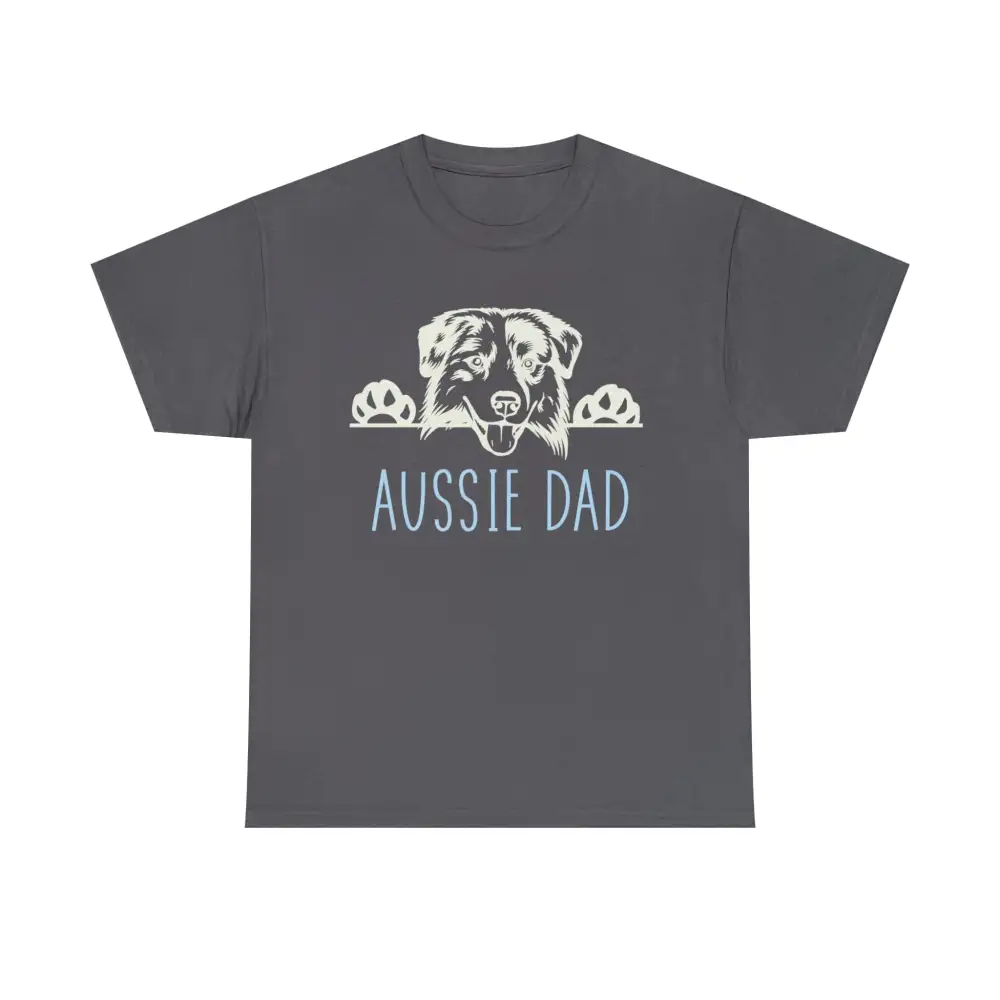 Aussie Dad with Australian Shepherd Dog