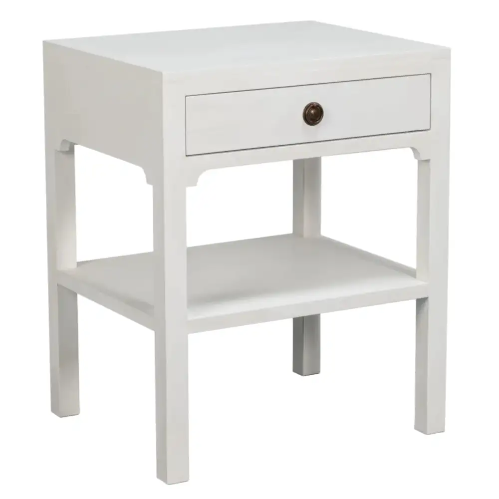 Textured Drawer Storage Side Table