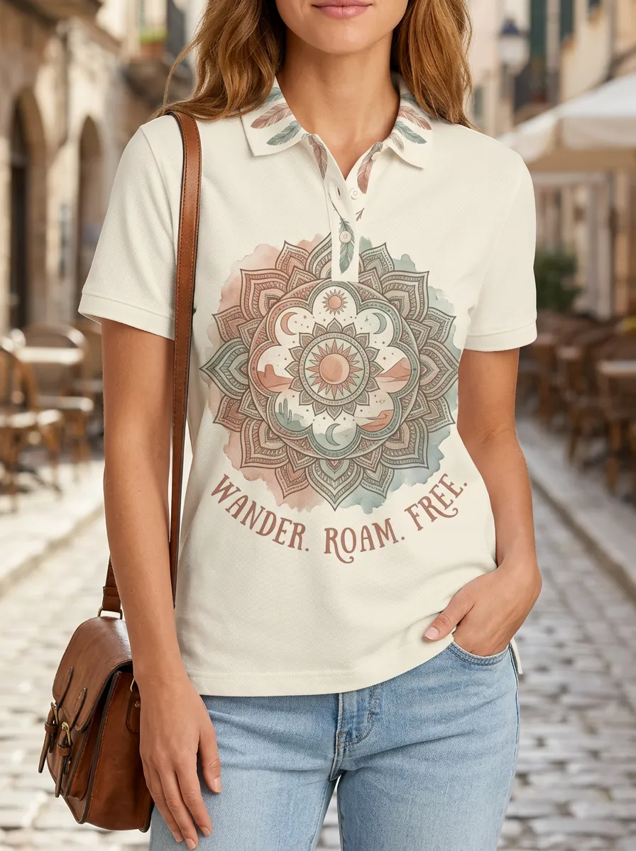 Boho Wanderer Mandala Casual Shirt