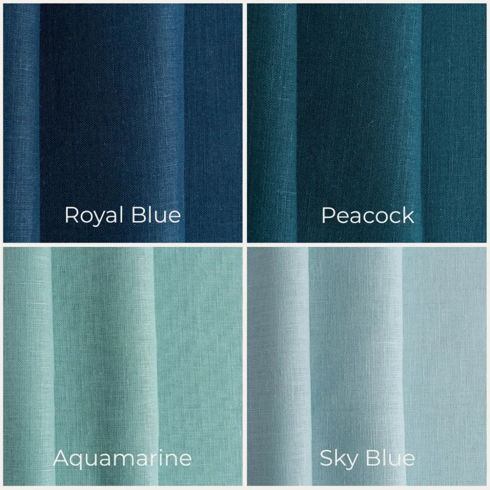 Tab Top Linen Curtain Panel