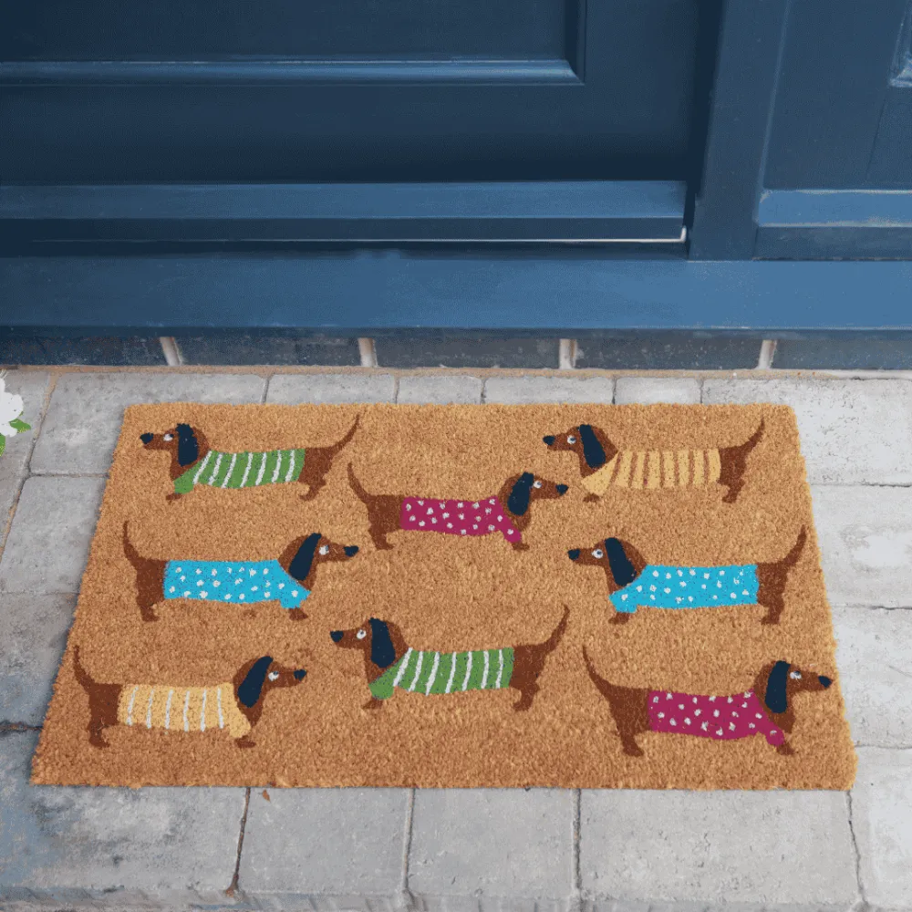 Coir Dachshunds Coir Door Mat