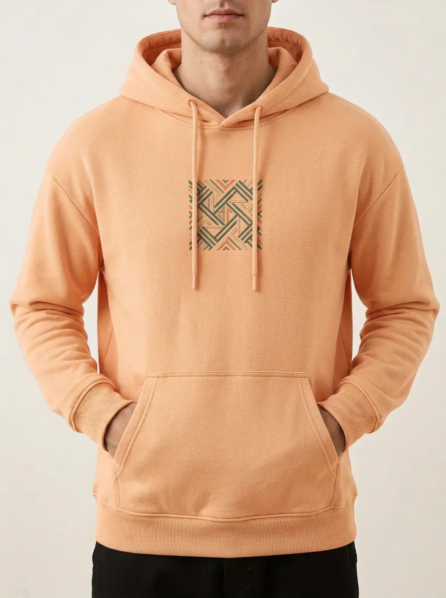 Men's Geometric Pattern Print Hoodie