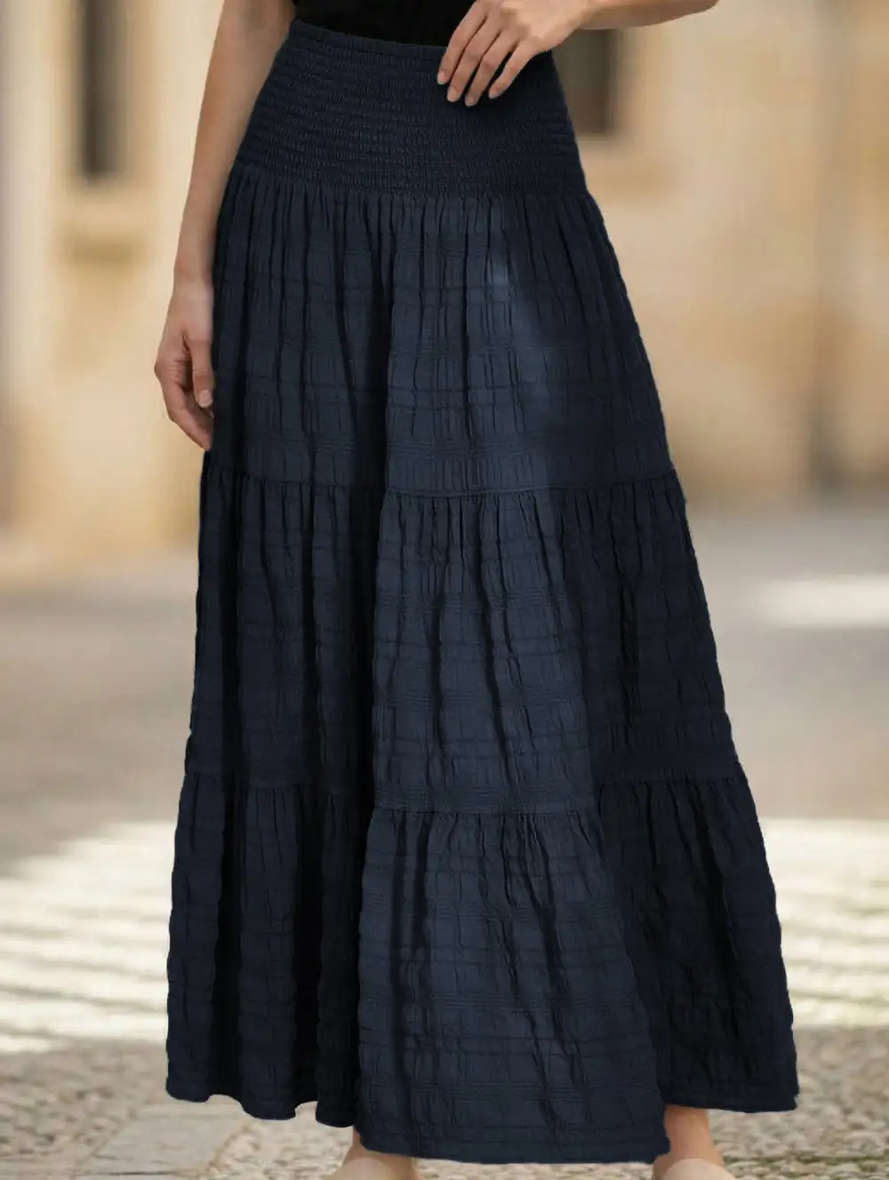 Pocket Waist Maxi Skirt