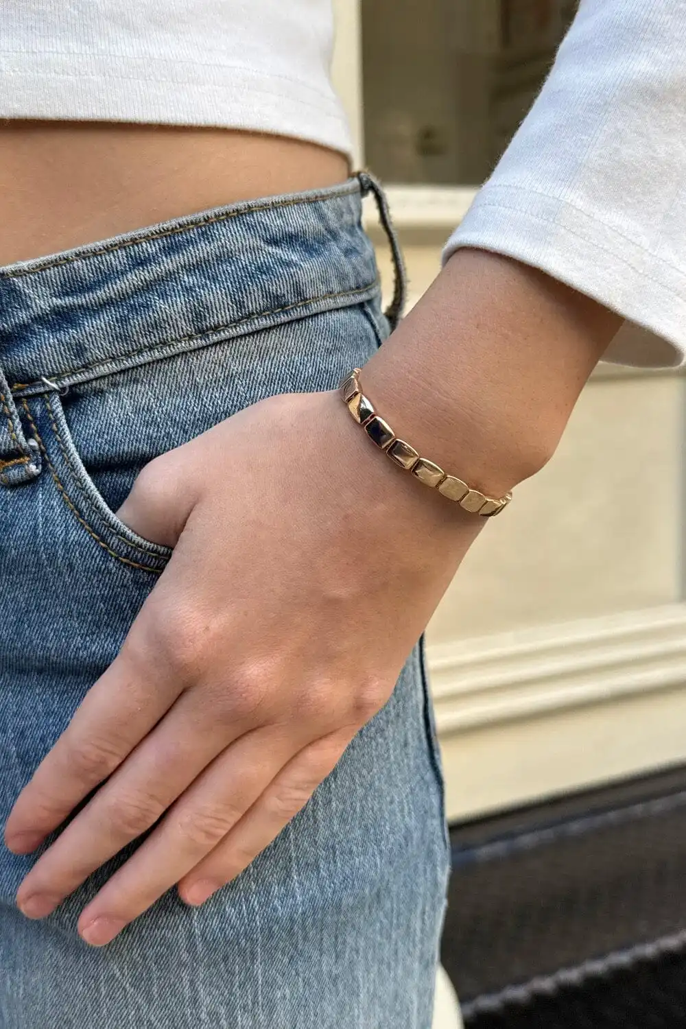 Square Link Chain Bracelet