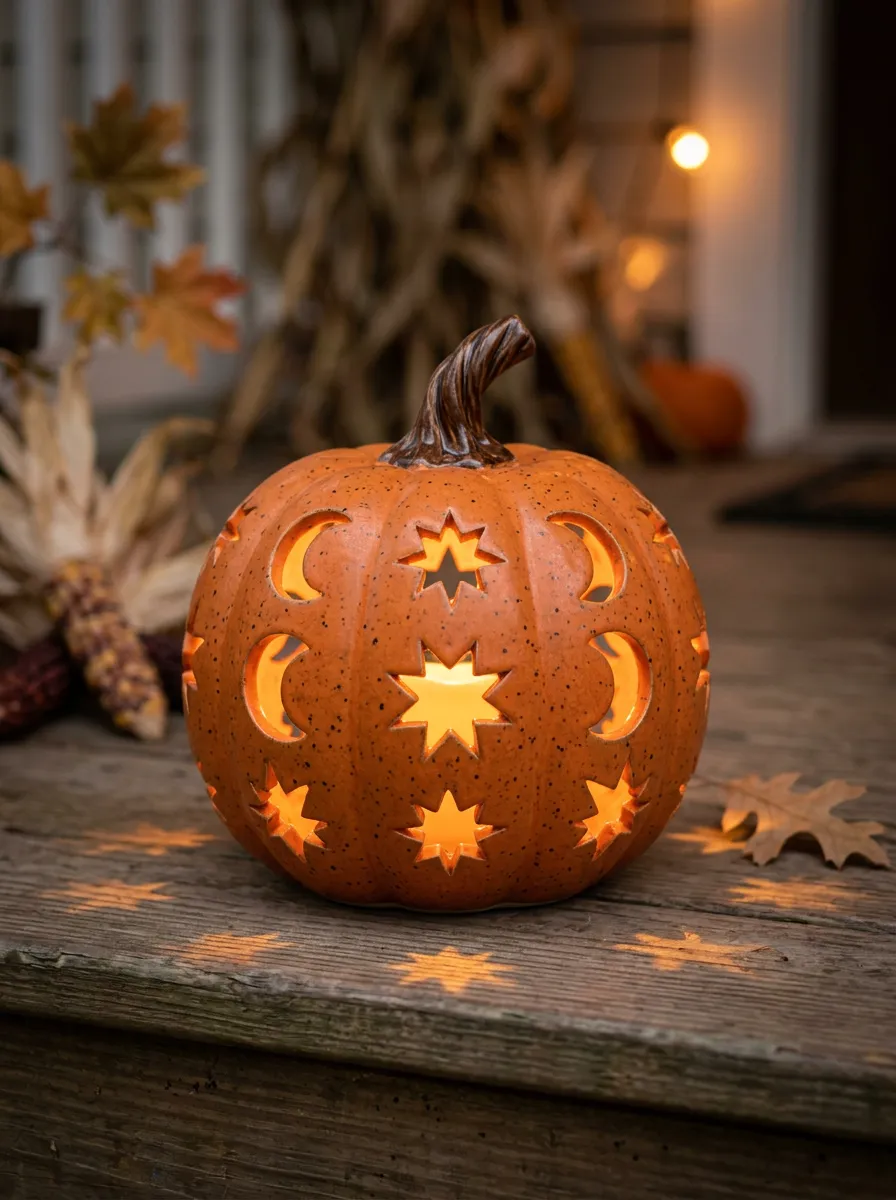 Decorative Star-Moon Halloween Pumpkin Light