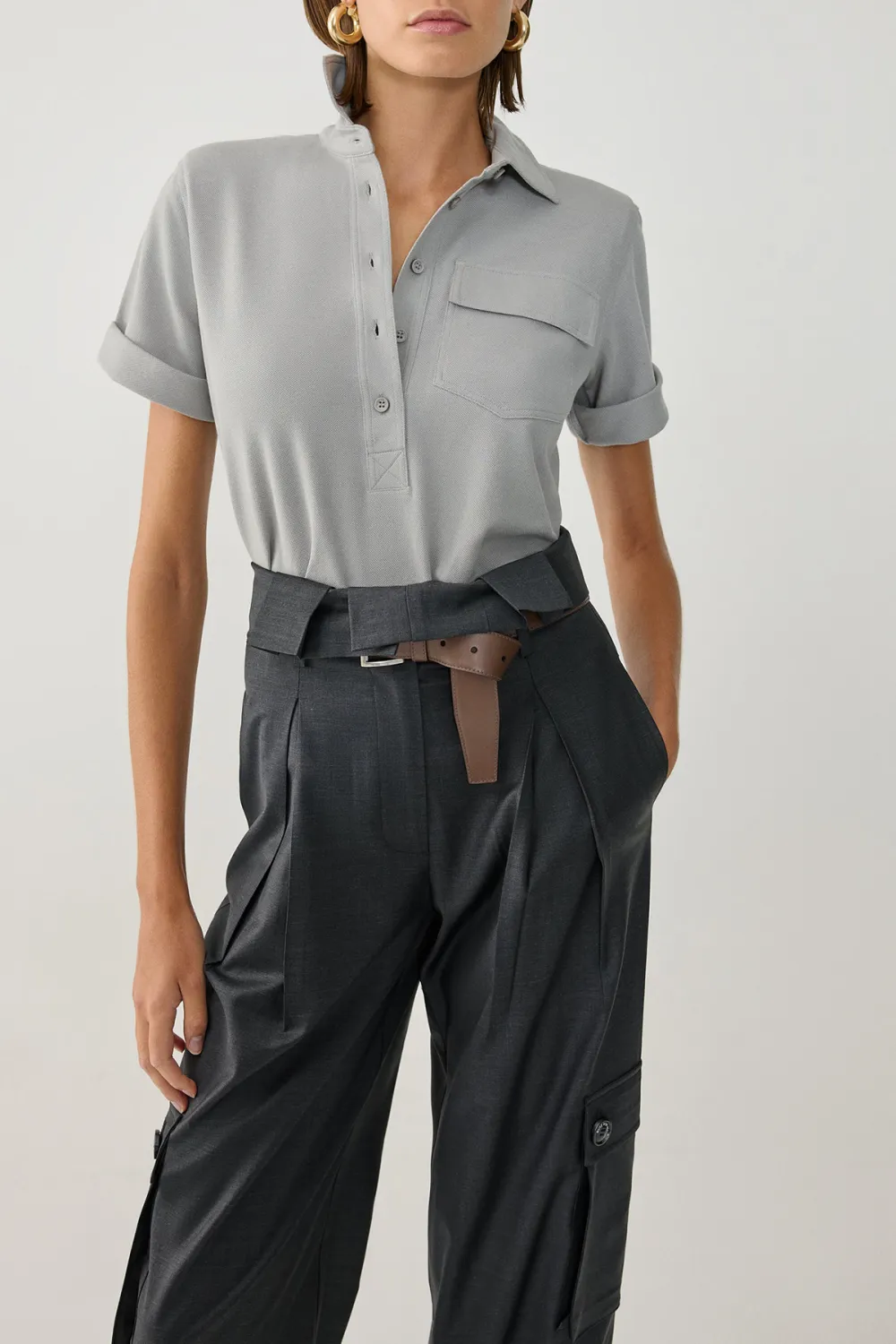 Button Polo Top