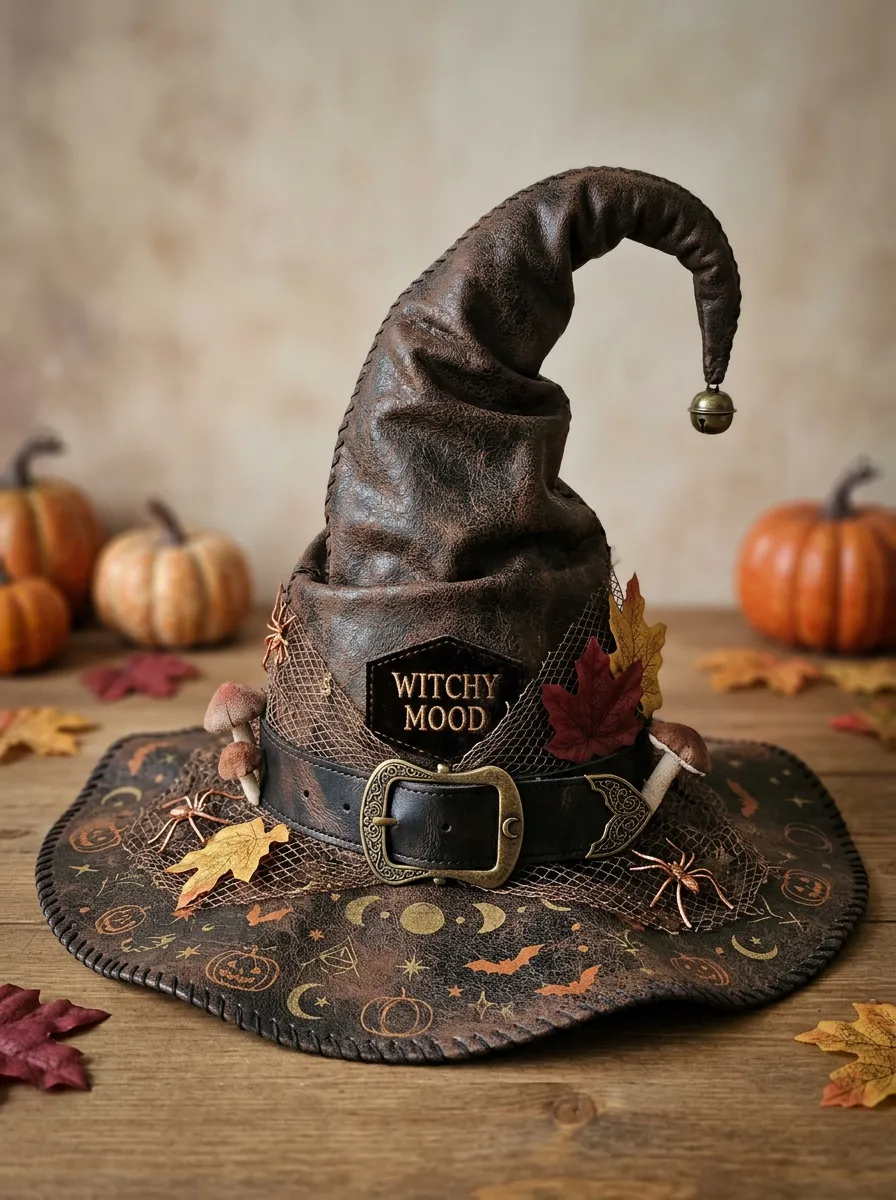 Forest Pumpkin Halloween Witch Hat