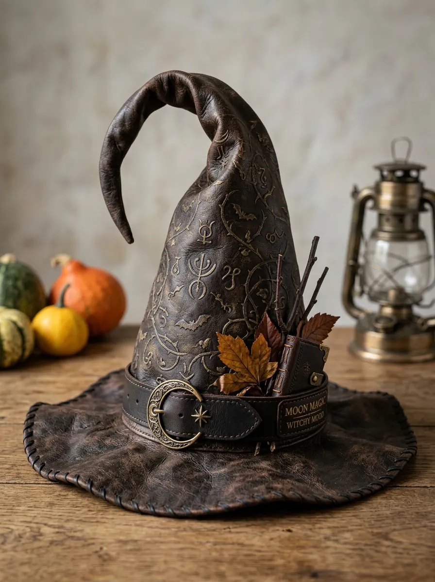 Occult-Motif Halloween Witch Hat