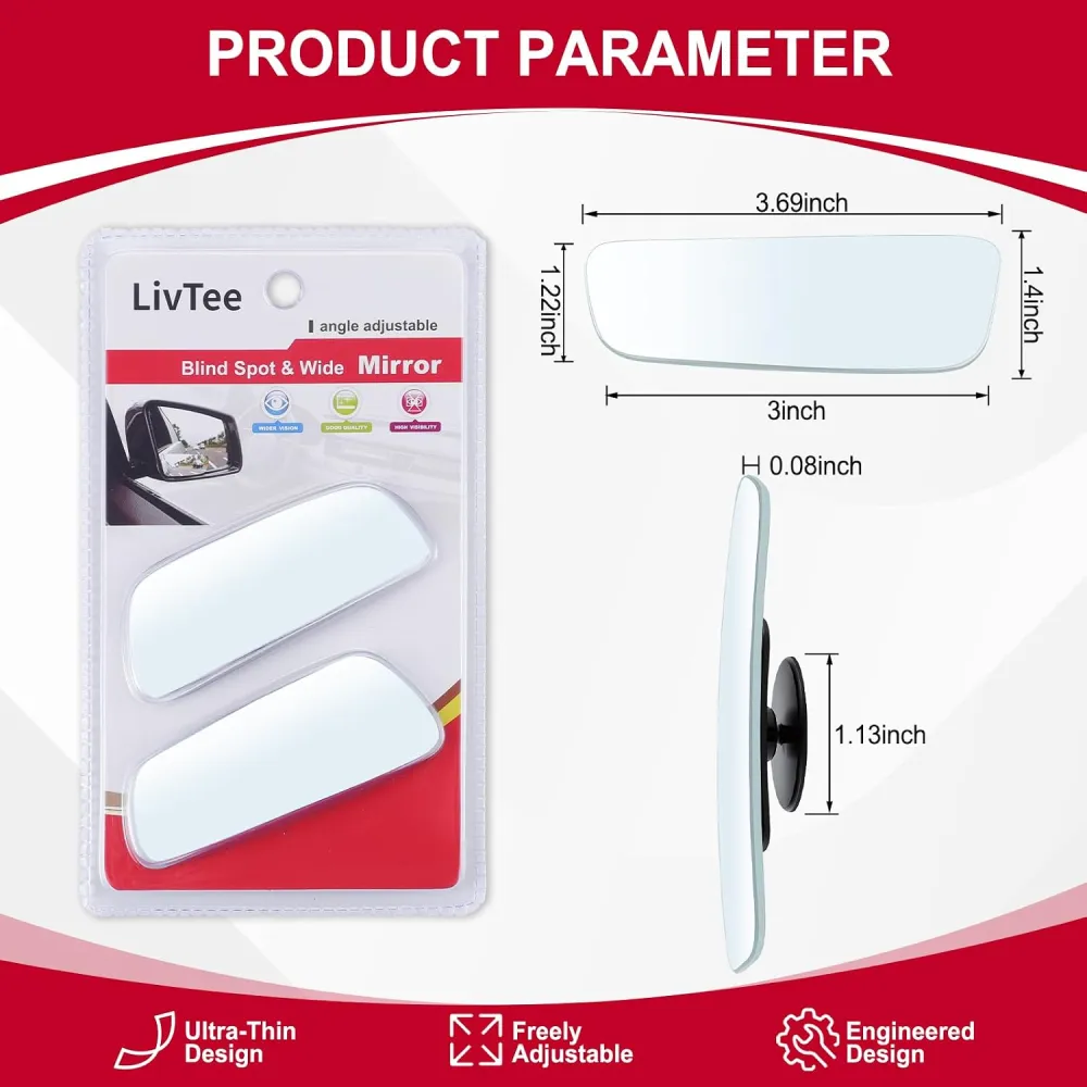 Frameless Blind Spot Mirror Set