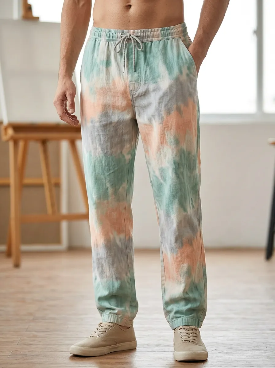 Men's Casual Summer Tie-Dye Printed Jogger Pants