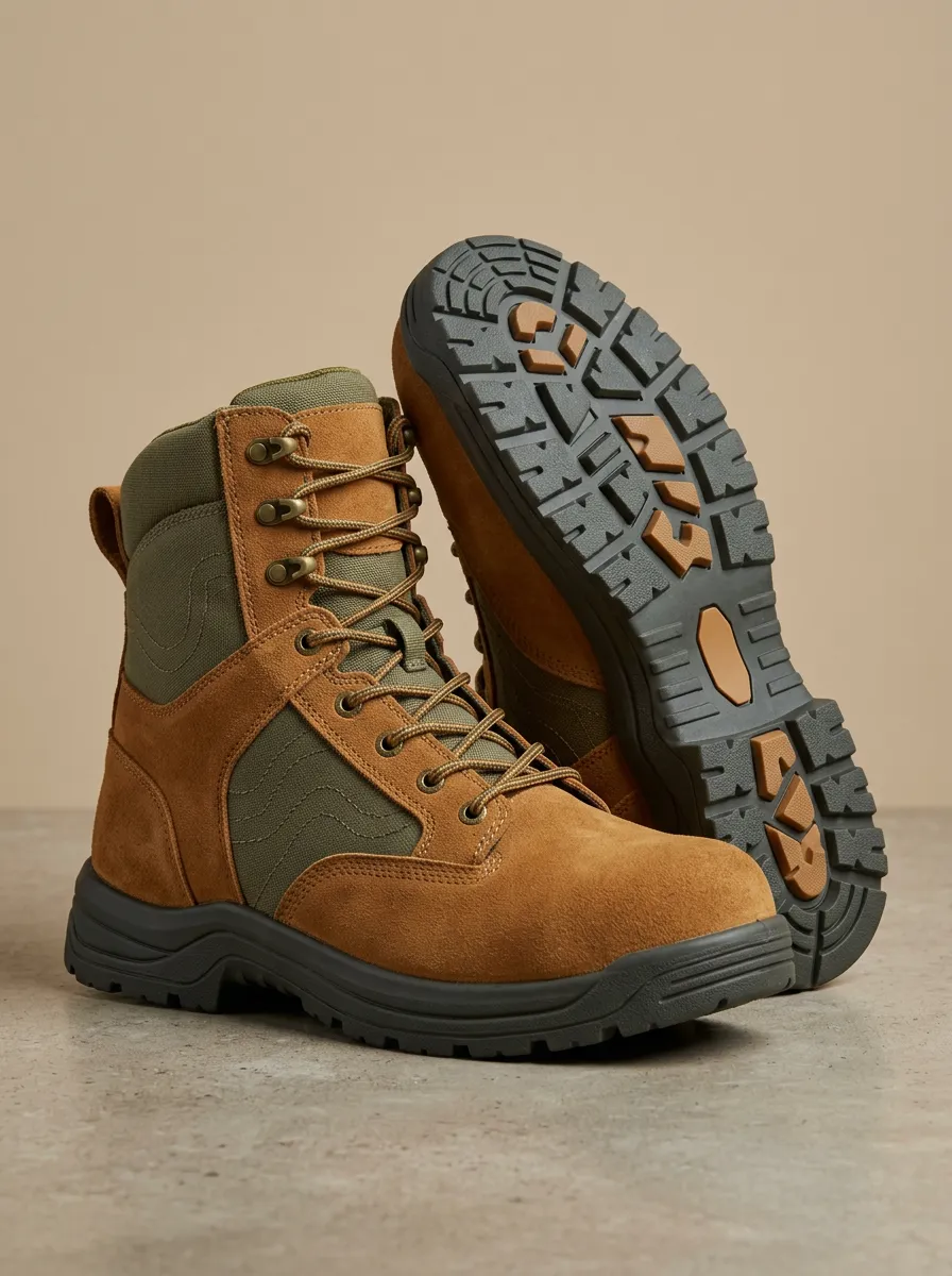Unisex Outdoor Tactical Suede Print Work Boots