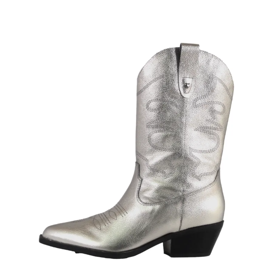 Leather Cowboy Ankle Boots