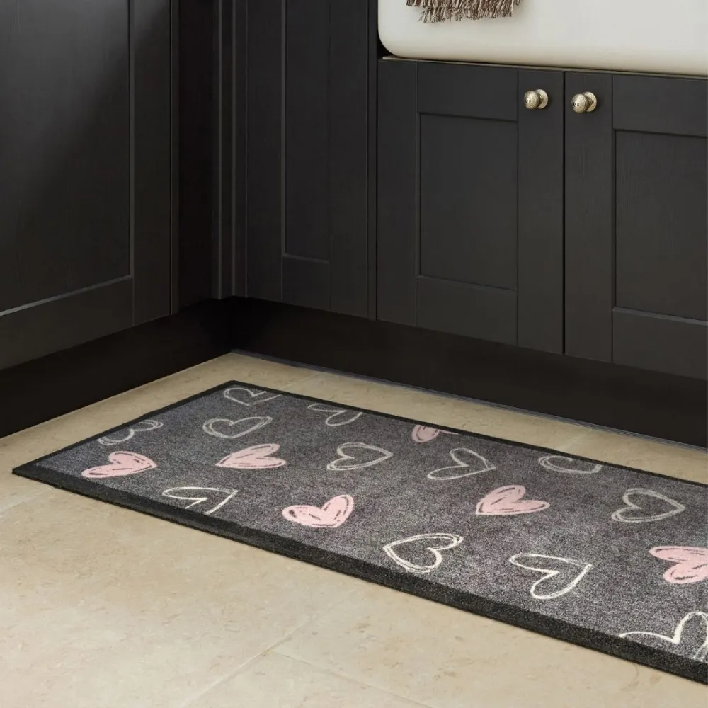 Welcome Hearts Runner Rug
