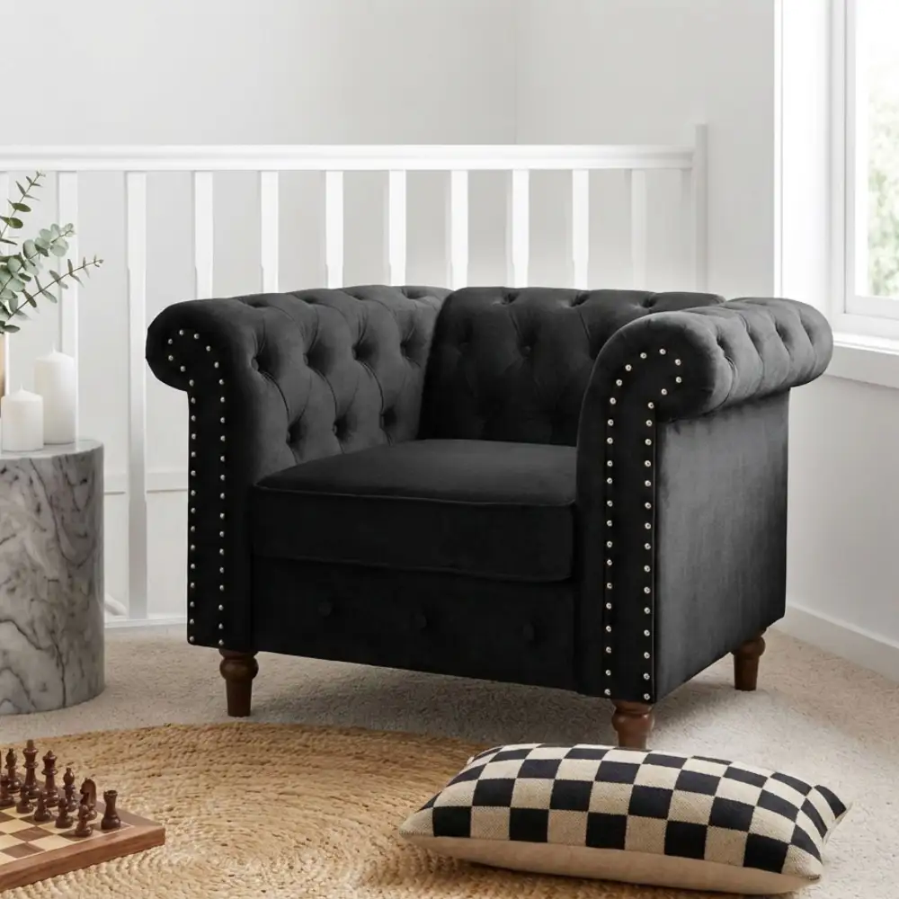 Casual Velvet Occasional Chair