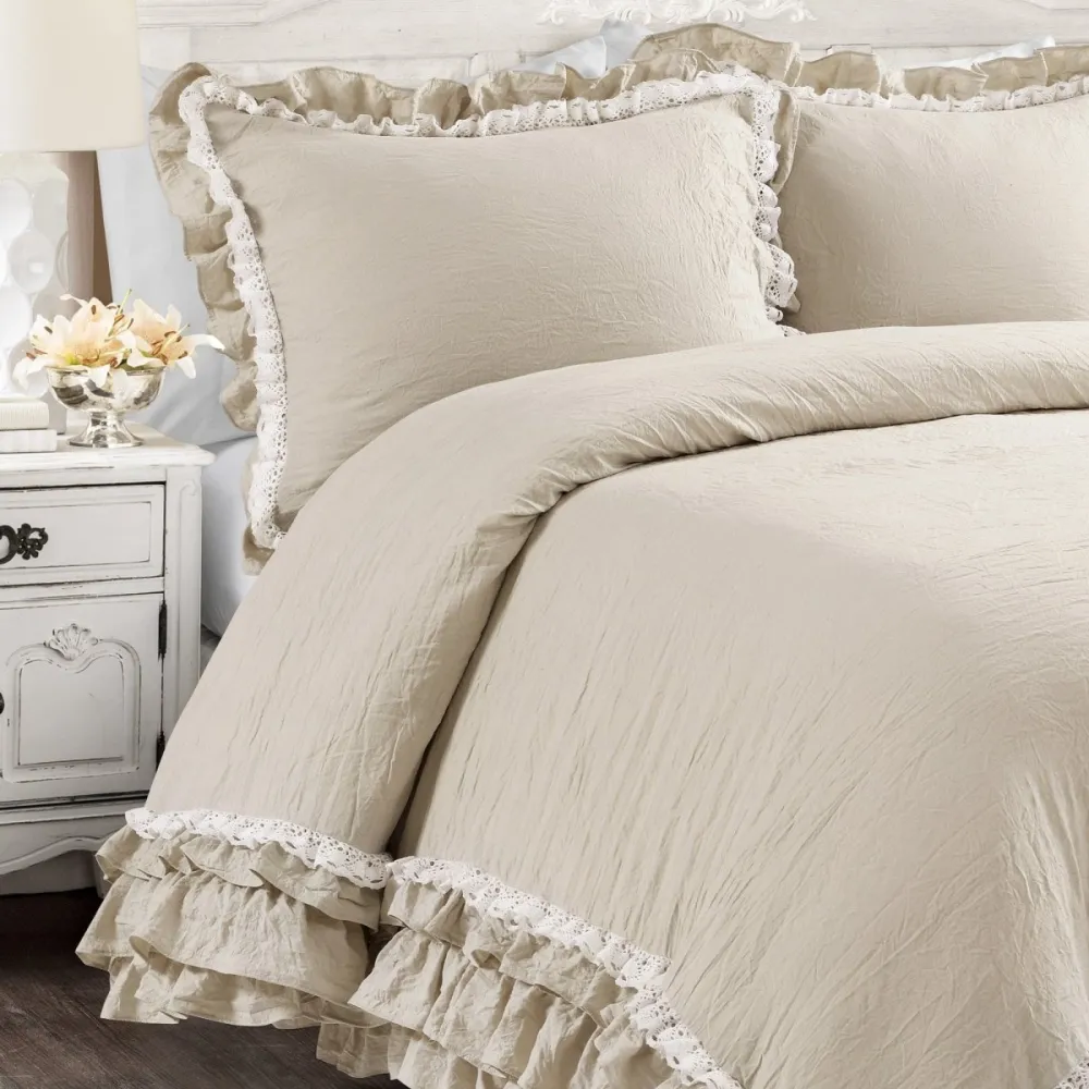 Coordinated Ruffled Comforter Bedding Set