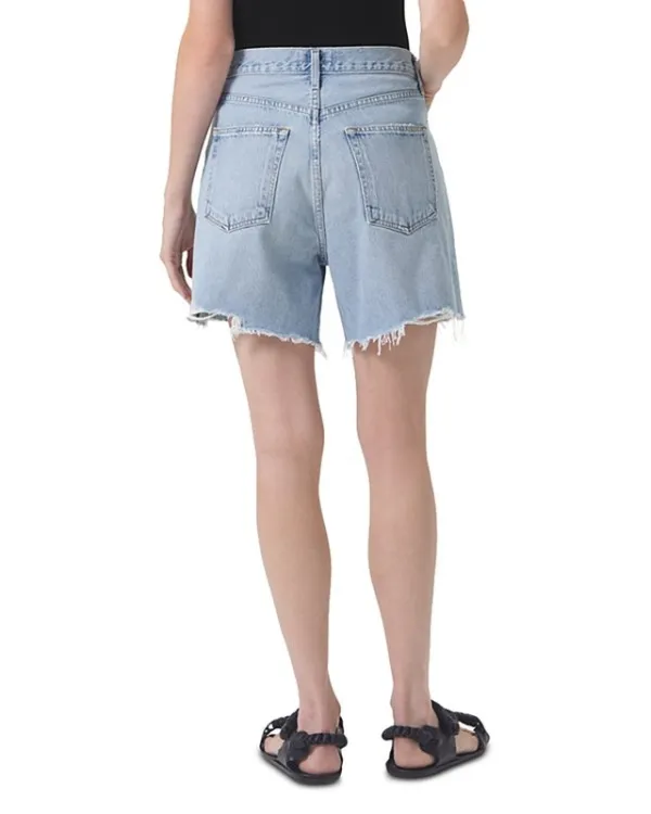 Denim Cotton Belt Loop Shorts