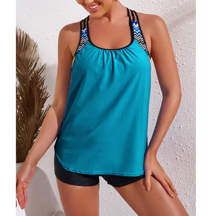 Women's Racerback Striped Swim Top