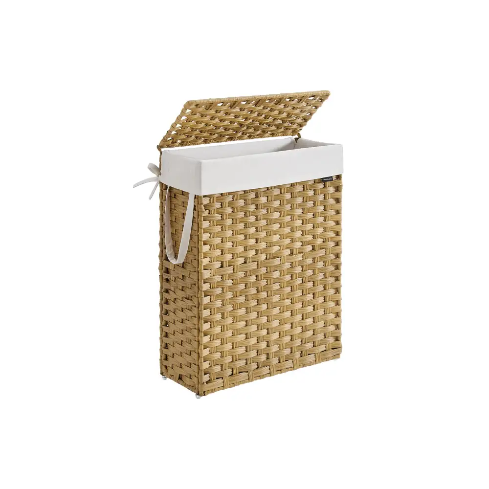 Everyday Lidded Slim Profile Handled Laundry Storage Basket