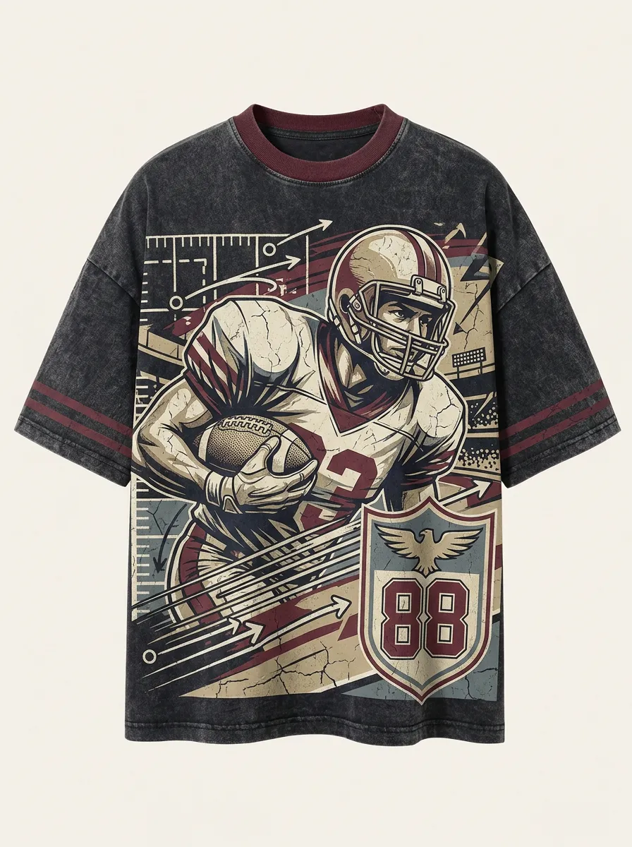Men's American Football Fan 88 Player Printed T-shirt