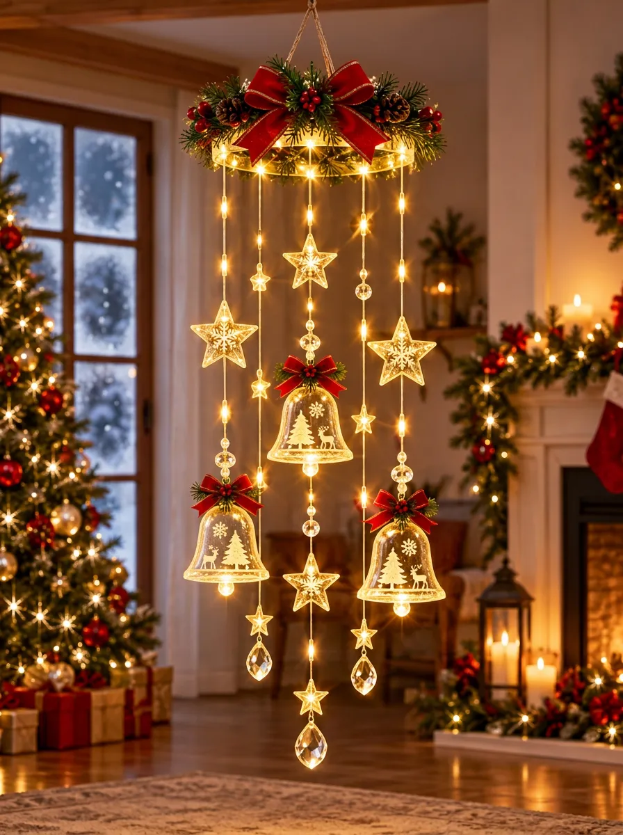 Star Bell Pattern Christmas LED String Lights