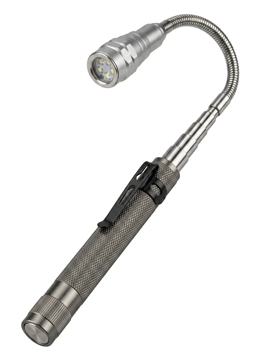 Magnetic Pick-Up LED Flashlight with Flexible Neck
