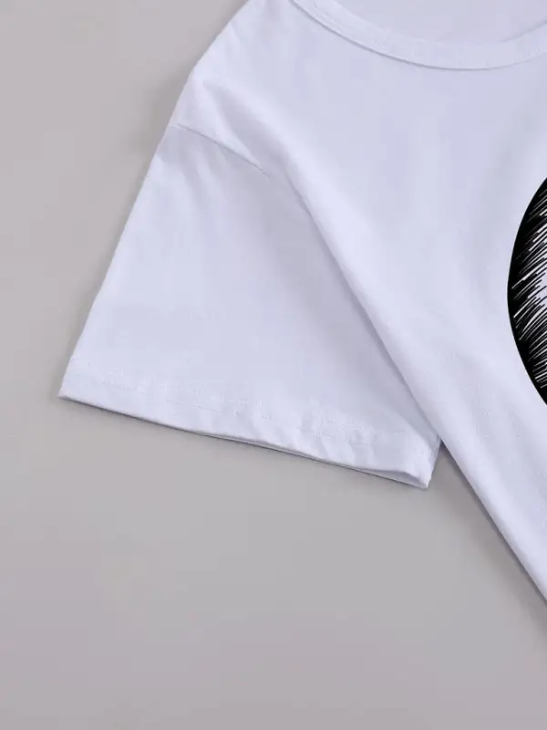 Casual Round-Neck Collared Short-Sleeve Knit T-Shirt