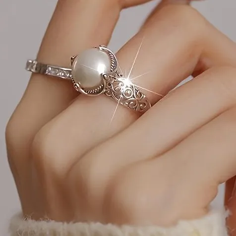 Adjustable Ring Shell Classic Hollow Cloud