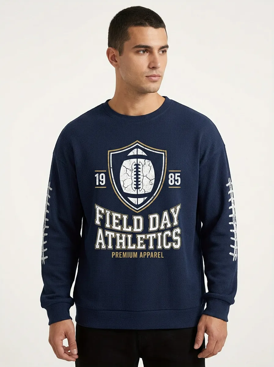 Football Graphic Casual Hoodie