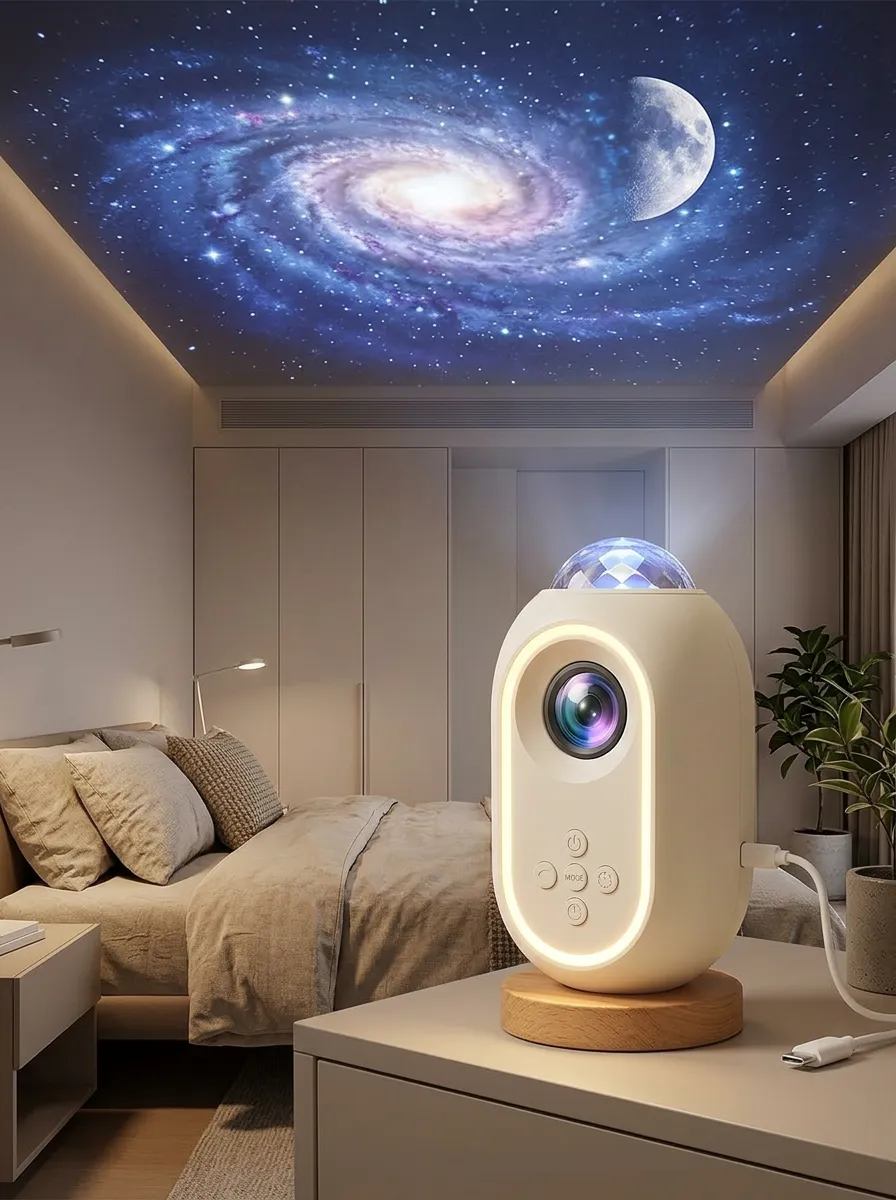 Lunar Galaxy Moon Projector Night Light