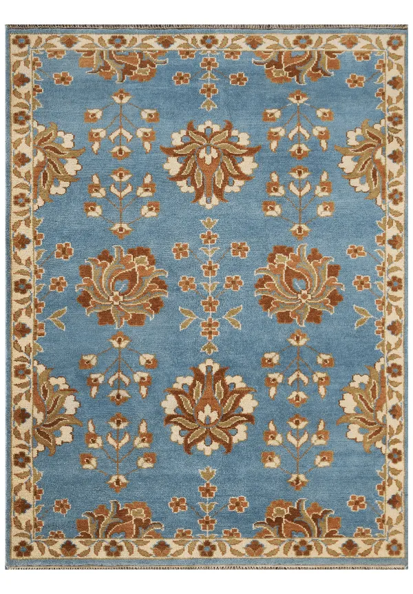 Artisan Hand Knotted Bordered Traditional Wool Area Rug