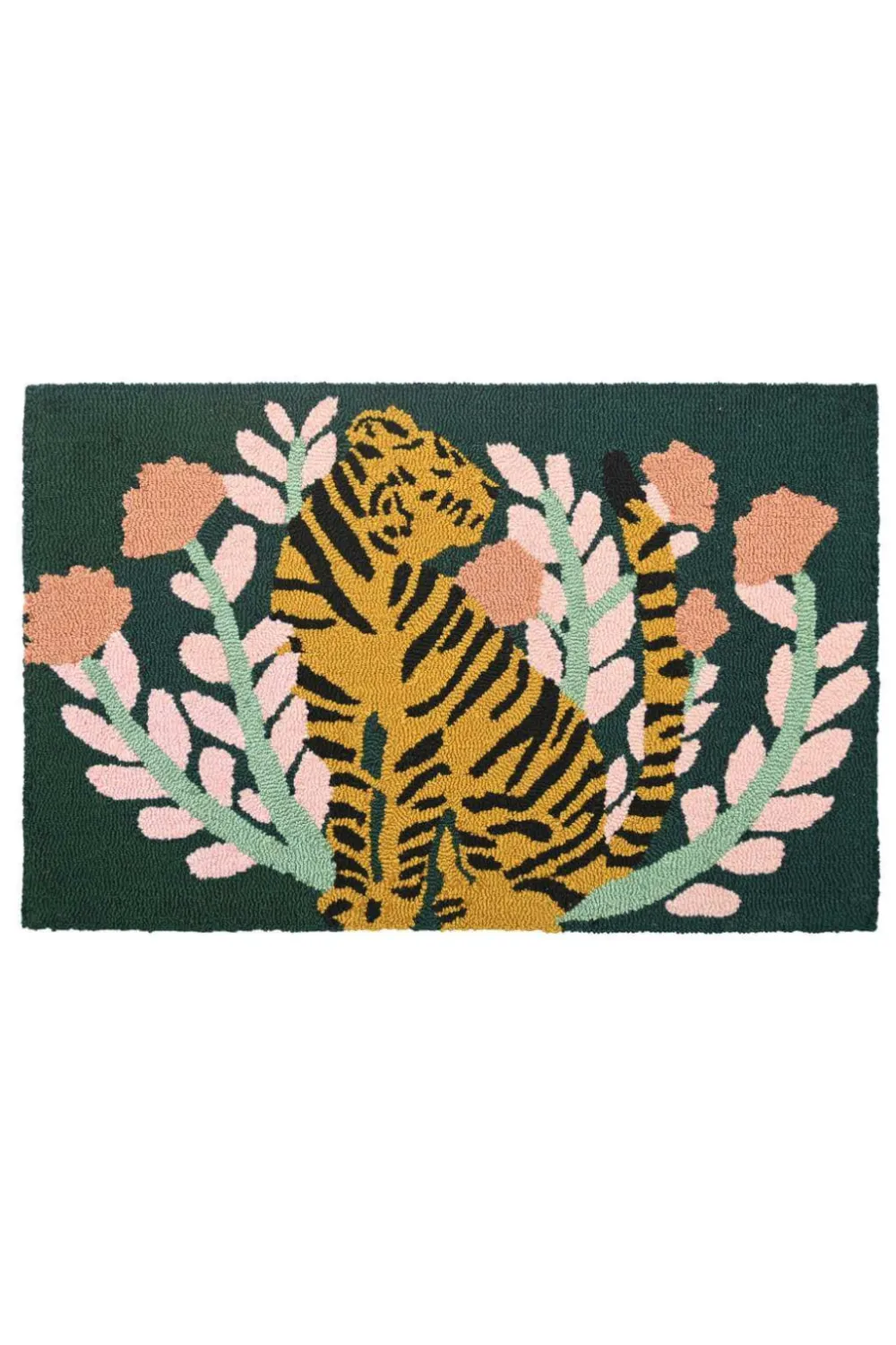 Printed Floral Welcome Motif PET Entryway Doormat