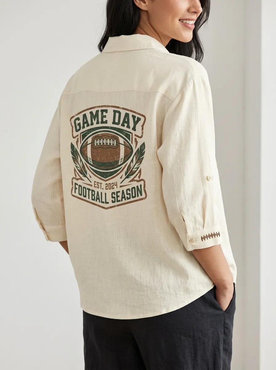 Football Graphic Casual Shirt