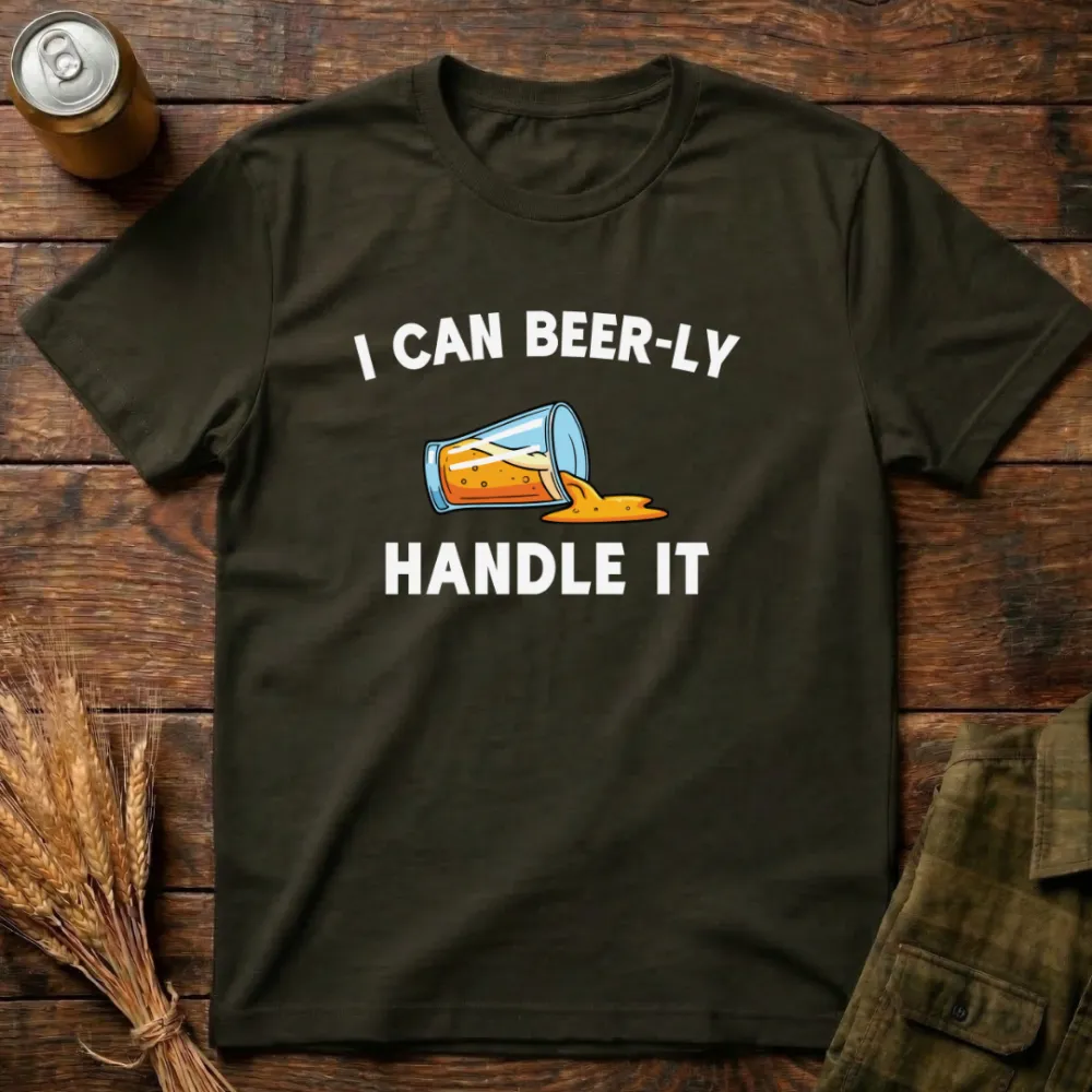 Beer adds to the atmosphere: Fun printed cotton T-shirt