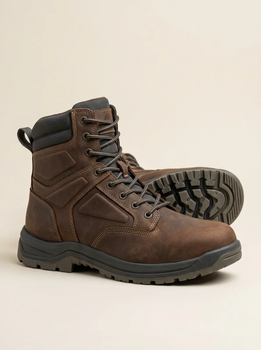 Unisex Leather Waterproof Tactical Work Boots