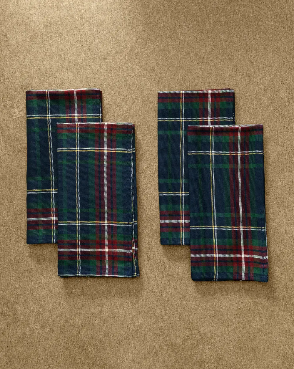 Plaid Linen Napkin Set