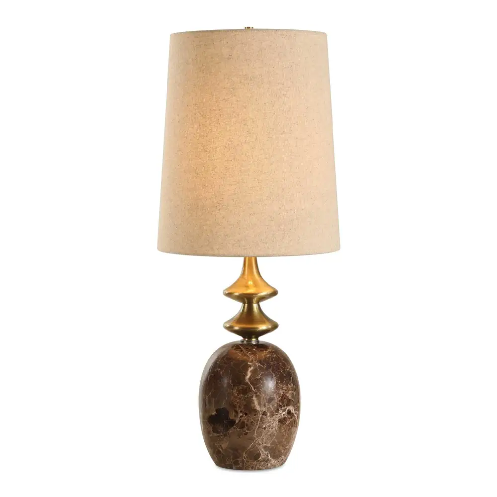 Tapered Marble Metal Table Lamp