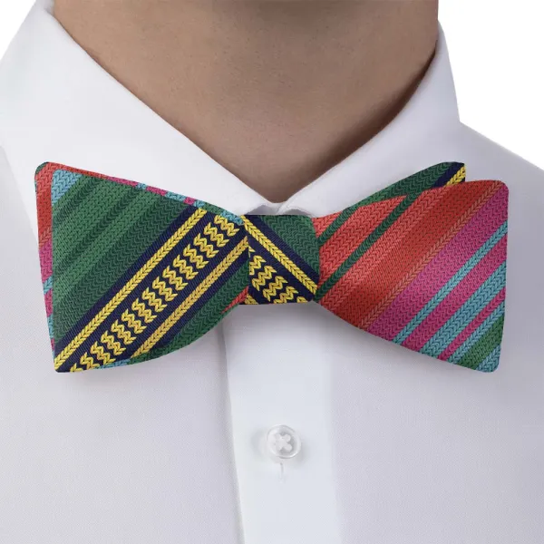 Saltillo Stripe Motif Bow Tie