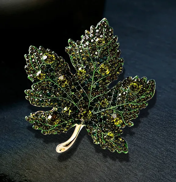 Classic Leaf Accent Brooch