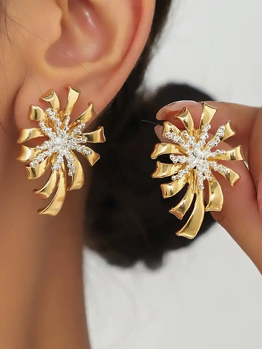Streamlined Textured Accent Earrings