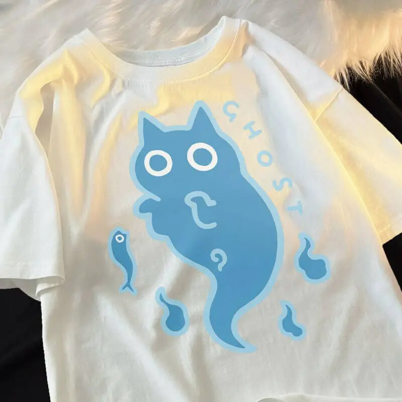 Cat Ghost Graphic T-Shirt