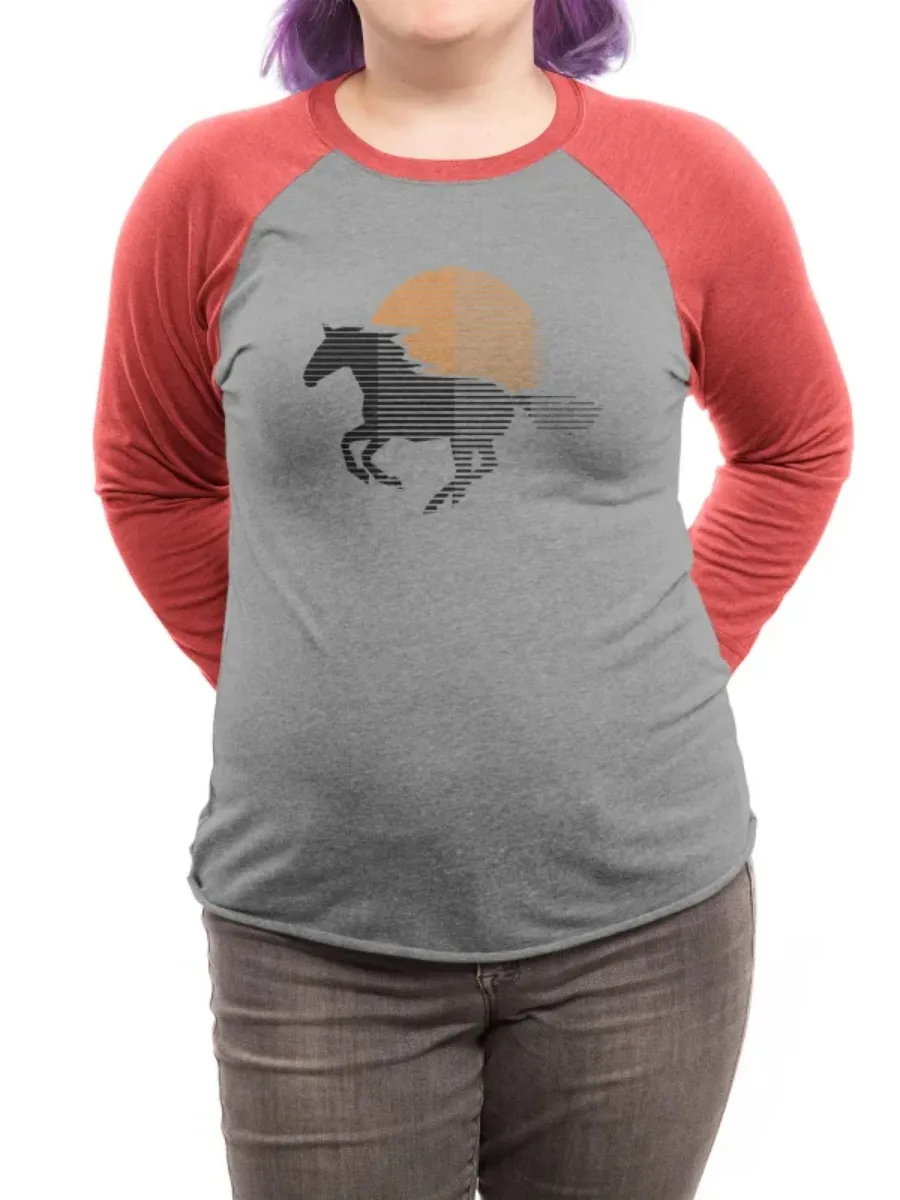Horse and Sunset Print T-Shirt