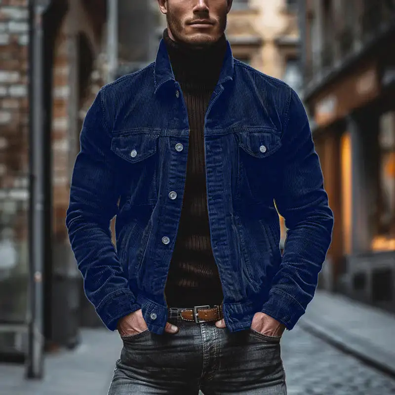 Buttoned Chore Corduroy Jacket