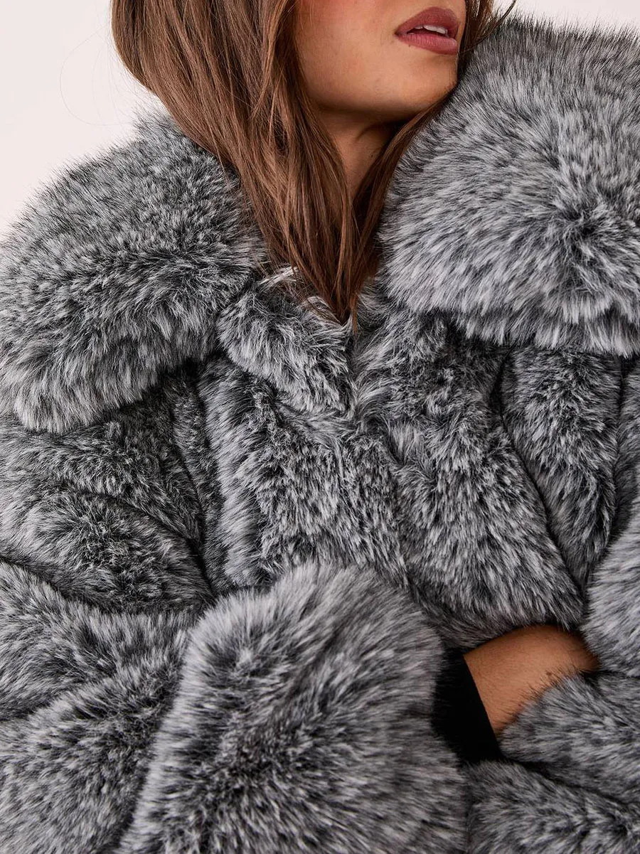 Women's Vintage Fuzzy Textured Cropped Jacket