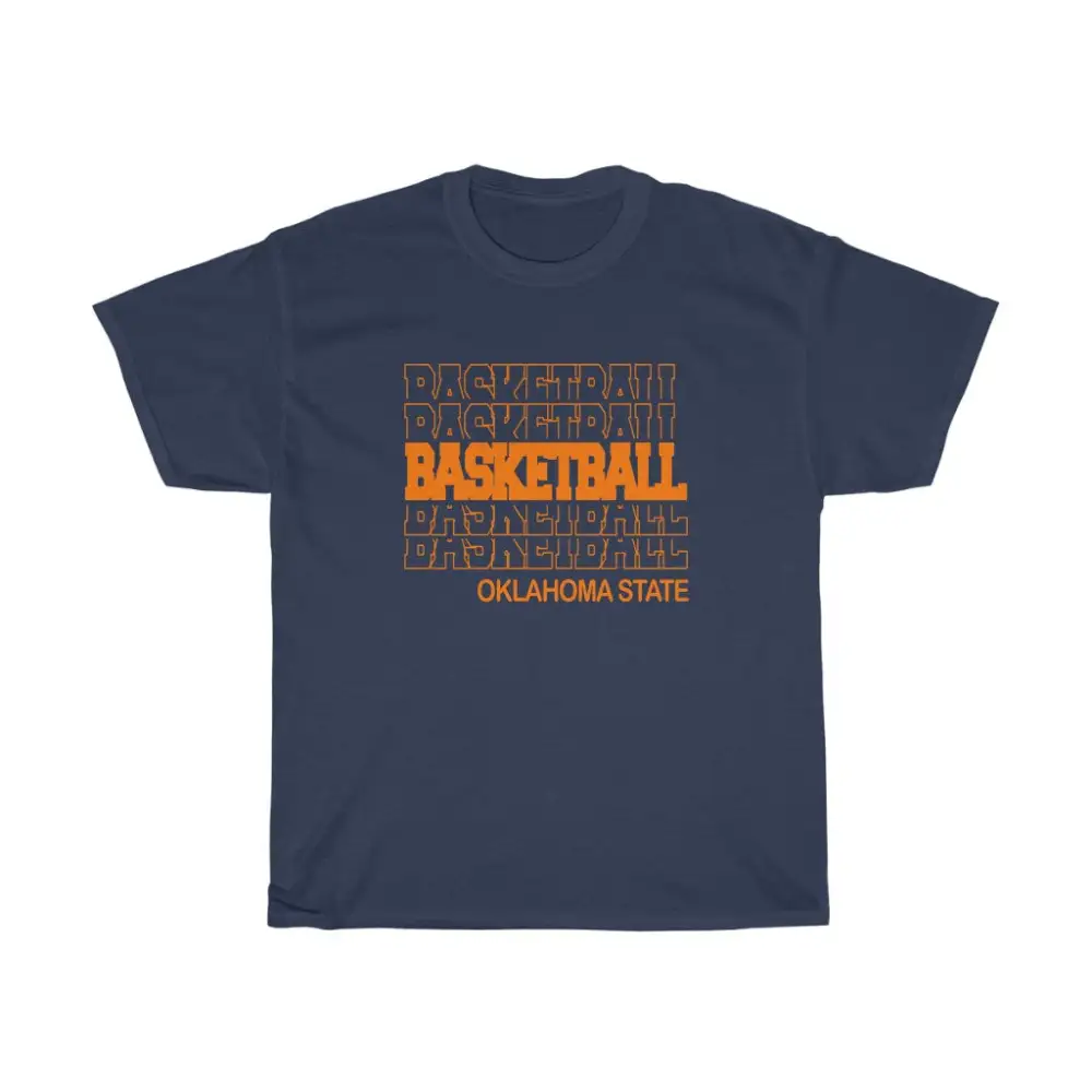 Basketball Oklahoma State in Modern Stacked Lettering