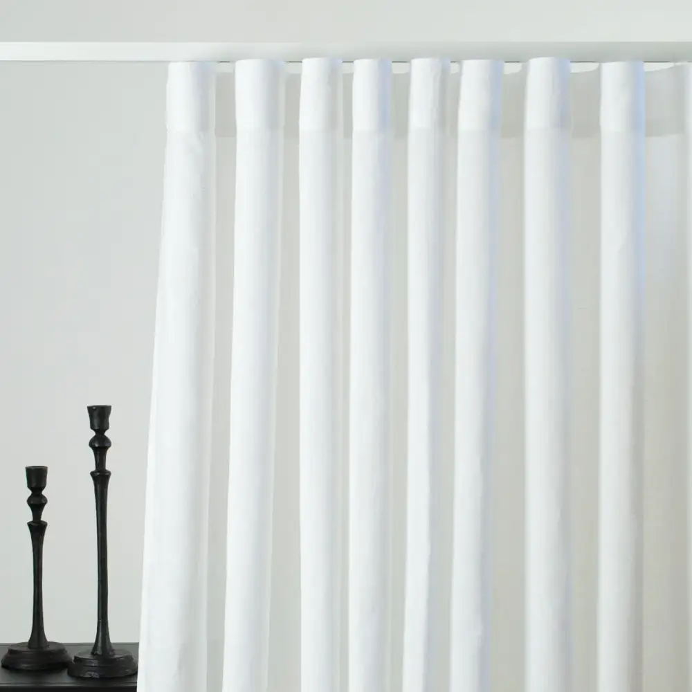 Wavefold Linen Track Curtain
