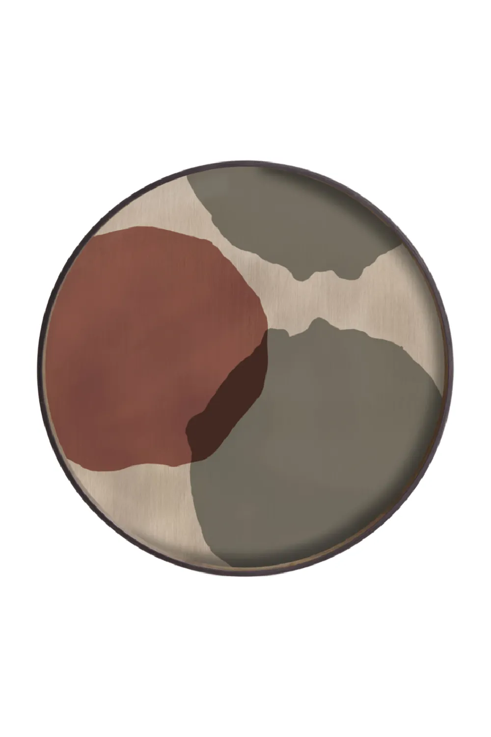Round Glass Multicolored Tray