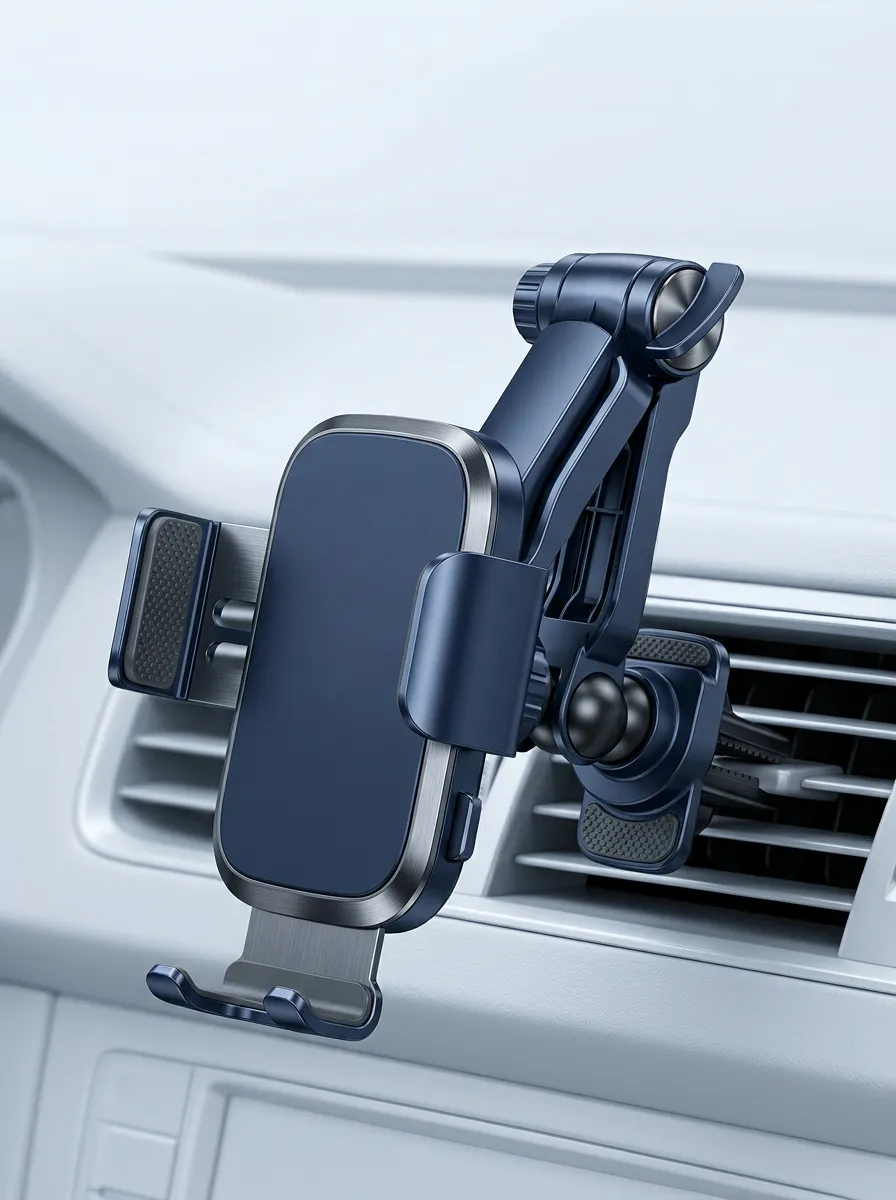Blue Metallic Adjustable Air Vent Phone Holder