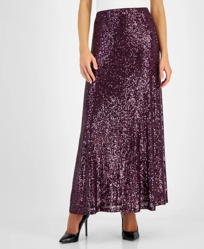 Sequined Lined Skirt