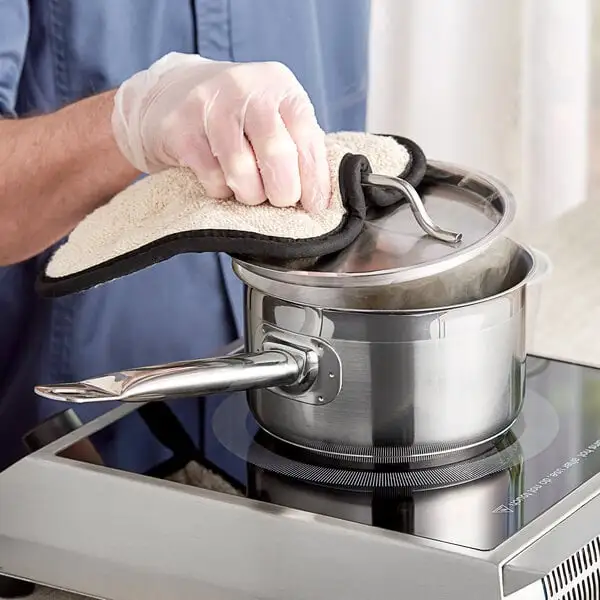 Compact Stainless Steel Sauce Pan with Aluminum Clad Bottom and Cover